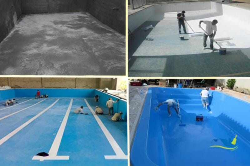 Quy trình thi công chống thấm Smartflex bằng phương pháp khò nóng, tập trung vào kỹ thuật chồng mí và ép chặt màng